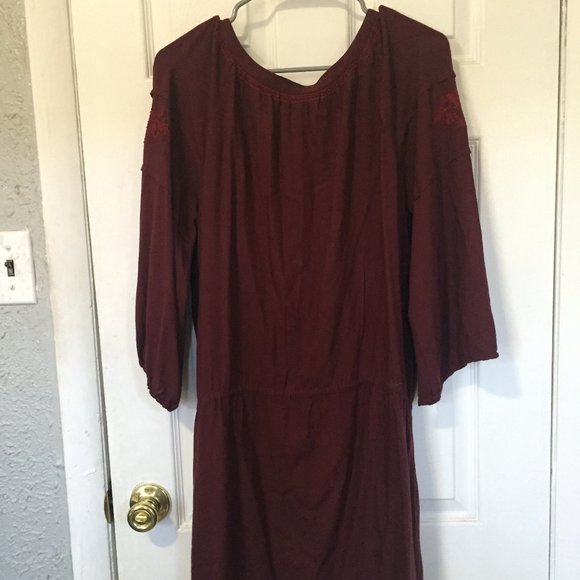Lucky Brand Long-sleeved Tunic Dress w Embroidery - Picture 4 of 6